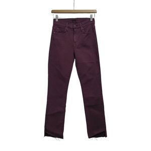 Mother Rascal Ankle Step Fray Plum Wash Size 24